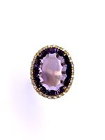 Anello Stocco Gioielli Donna in Oro rosa Ametista PPP - PPP